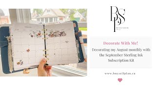 Decorate My September Monthly Calendar Using My Sterling Ink Subscription Kit!