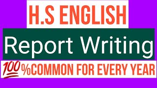 HS English Report writing