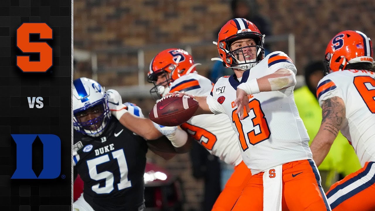 Syracuse Vs. Duke Football Highlights (2019-20) - YouTube