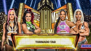 Bayley \u0026 Dakota Kai Vs Jade Cargill \u0026 Bianca Belair - Tornado Tag Team Match At Wrestlemania