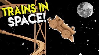BIGGEST TRAIN DROP EVER & GOING TO SPACE?!?! - Tracks- The Train Set Game Gameplay- Stunts & Crashes