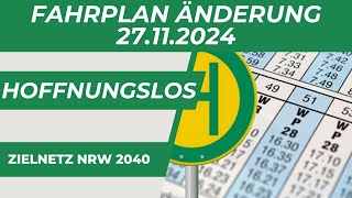 Fahrplan Änderung 27.22.24 mit Hoffnungsverluste | Zielnetz NRW 2040 | Nimby Rails | 117