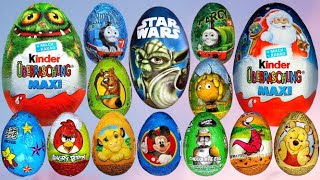 22 Surprise Eggs Kinder Surprise Spongebob Mickey Mouse Disney Pixar Cars Eggs