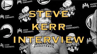 Entire STEVE KERR interview from Warriors practice, 3 days before first preseason game
