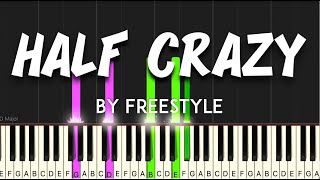 Half Crazy by Freestyle piano cover + sheet music \u0026 lyrics