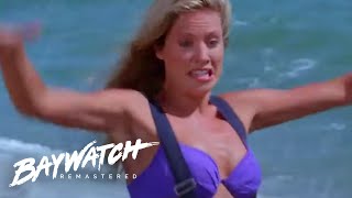 SHE FALLS FROM THE ROCKS...Matt Runs To Save Her Life Before It's TOO LATE! Baywatch Remastered