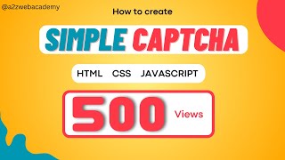 How to create simple captcha using HTML CSS JS | @a2zwebacademy | Web Designing & Development