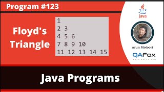 Java program to print a Floyd's Triangle