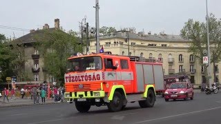 Tűzoltóautók felvonulása Budapesten  - Rendőr-  és Tűzoltónap, 2016.