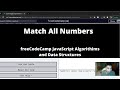 Match All Numbers (Regular Expressions) freeCodeCamp tutorial