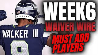2022 Fantasy Football - MUST ADD Players Waiver Wire Week 6 - Fantasy Football Advice