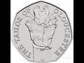 The tailer of Gloucestershire 50p 2018 Coin