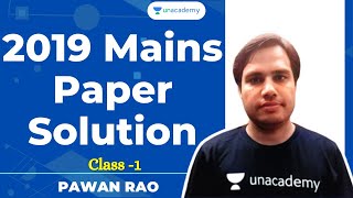 2019 Mains Paper Solution | Class 1 | SSC CGL & CHSL | Unacademy Live - SSC Exams | Pawan Rao