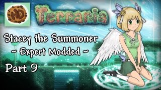 Terraria 1.3.4 Expert Modded Summoner Let's Play Part 9 | Stacey vs The Slime God!