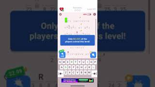 Solving level 43 on cryptogram