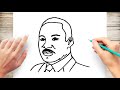 How to Draw Martin Luther King Jr Step by Step