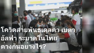 โควิดสายพันธุ์เดลตา เบตา อัลฟา ระบาดในไทย ต่างกันอย่างไร?