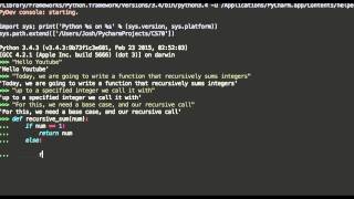 A recursive function that sums integers in Python