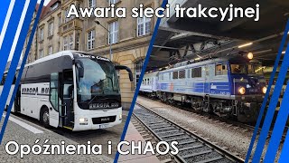 Chaos i paraliż linii 272 - Awaria sieci trakcyjnej pod Środą Wielkopolską [Poznań Główny]