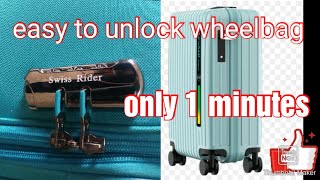 how to open suitcase lock forgot combination in kannada🤔