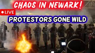🔴 CHAOS ERUPTS: Tear Gas Flying as Protesters Battle Riot Gear ICE Agents in Newark!