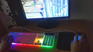 Gaming Keyboard and Mouse Combo, K1 LED Rainbow Backlit Keyboard with 104 Key Computer PC Gaming