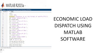 Economic load dispatch using MATLAB software