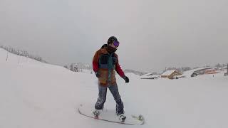 今日のモヤヒルズ【Insta360 X4】2024年12月23日snowboard