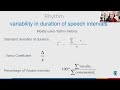 speech rhythm