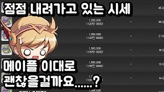 점점 내려가고 있는 아이템 시세 메이플 이대로 정말 괜찮을까요....?