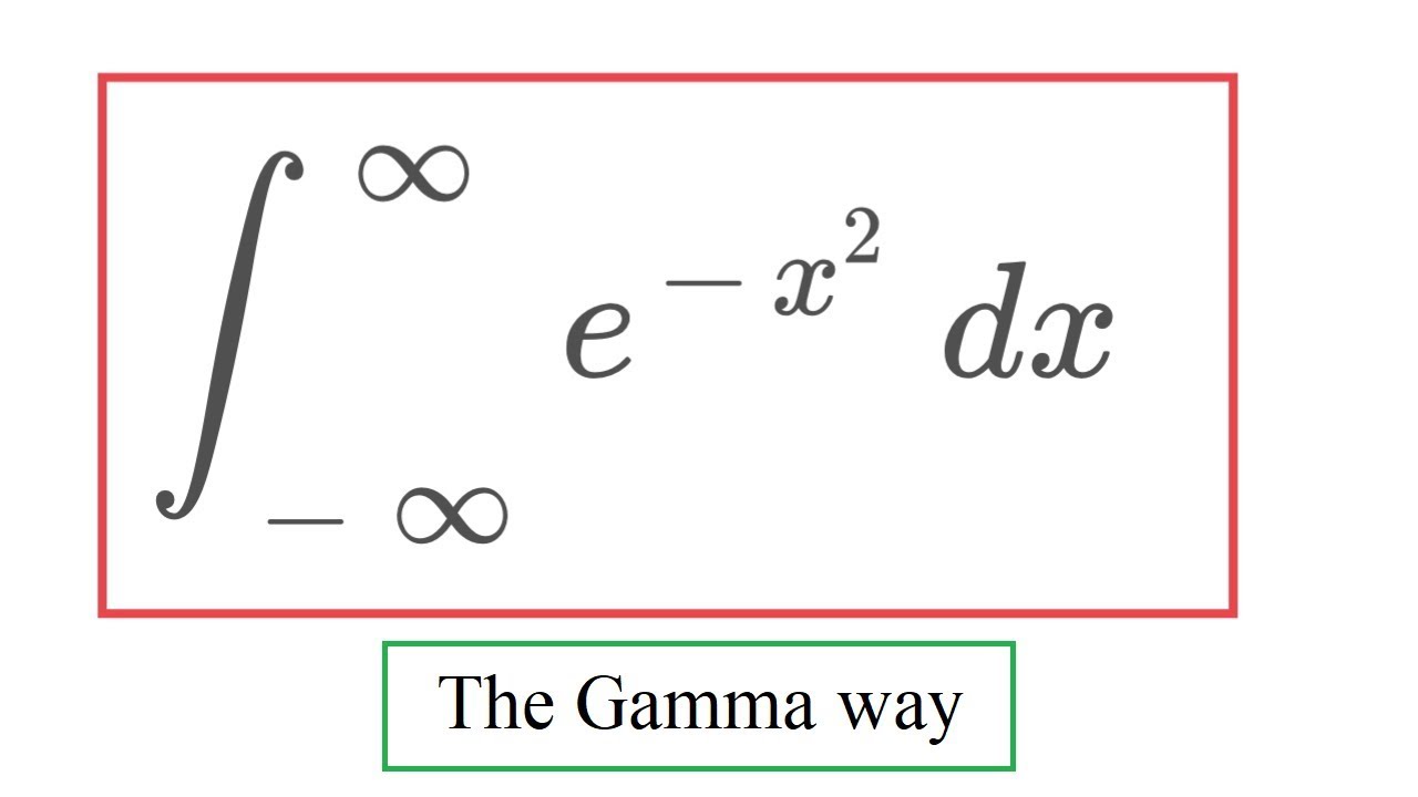 Gaussian Integral 6 Gamma Function Youtube