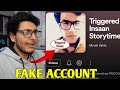 @triggeredinsaan on his FAKE ACCOUNT! | Triggered Insaan Spotify Live Insaan Facts #shorts