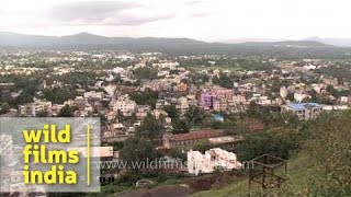 Panoramic view of Satara town - Maharashtra