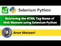 Retrieving the HTML tag name of Web Element on Page (Selenium Python)