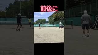 前後左右走らせる #tennis #テニス #テニス上達 #ダブルス #硬式テニス #テニスオフ