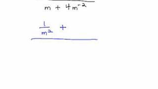 Complex/Compound Fractions with Negative Exponents