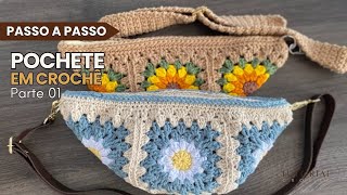 Bolsa de CROCHÊ FÁCIL / Pochete com squares / Quadradinhos perfeitos de crochê / Parte 1