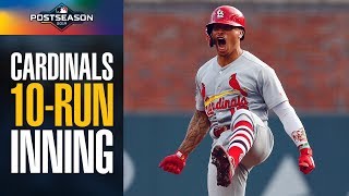 Cardinals score 10 (yes, TEN) runs in first inning of NLDS Game 5 vs. Braves | MLB Highlights