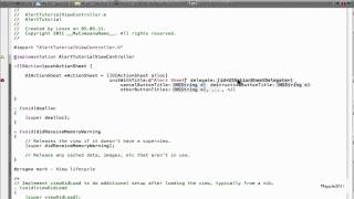 Xcode 4 iPhhone SDK Tutorial - Display an Alert Action Sheet HD