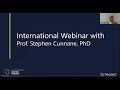 Webinar Internacional | Dr. Stephen Cunnane