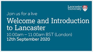 Undergraduate Online Open Day Live Welcome and Introduction