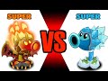 Plants Vs Zombies 2 Super Fire Peashooter vs Super Snow Pea - PvZ 2 Plant vs Plant