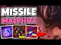 WHEN MALPHITE TURNS INTO A ONE SHOTTING MISSILE! (20 SECOND R CD) - League of Legends