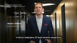 Nicklas Lindberg otwiera jubileuszowy rok Echo Investment! #25latEchoInvestment