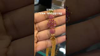 chandraharam premium quality price 599/- free shipping for order 6301933004 #onegramgold#sgtfashions