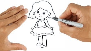 Como dibujar una niña muy facil
