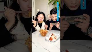 Vừa Ăn Chân Gà Ủ Cay Vừa Chêu Đùa Chồng Sợ Khóc Thét! #mukbang #food #anuong #anvat #shorts