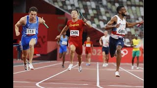 La  4 x 100 alle Olimpiadi -  Italia Vince la medaglia d'oro