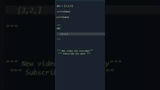 How does sorted function sort the list? | Python Puzzles | programming tutorial #shorts