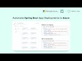 Automate Spring Boot Application Deployments to Azure